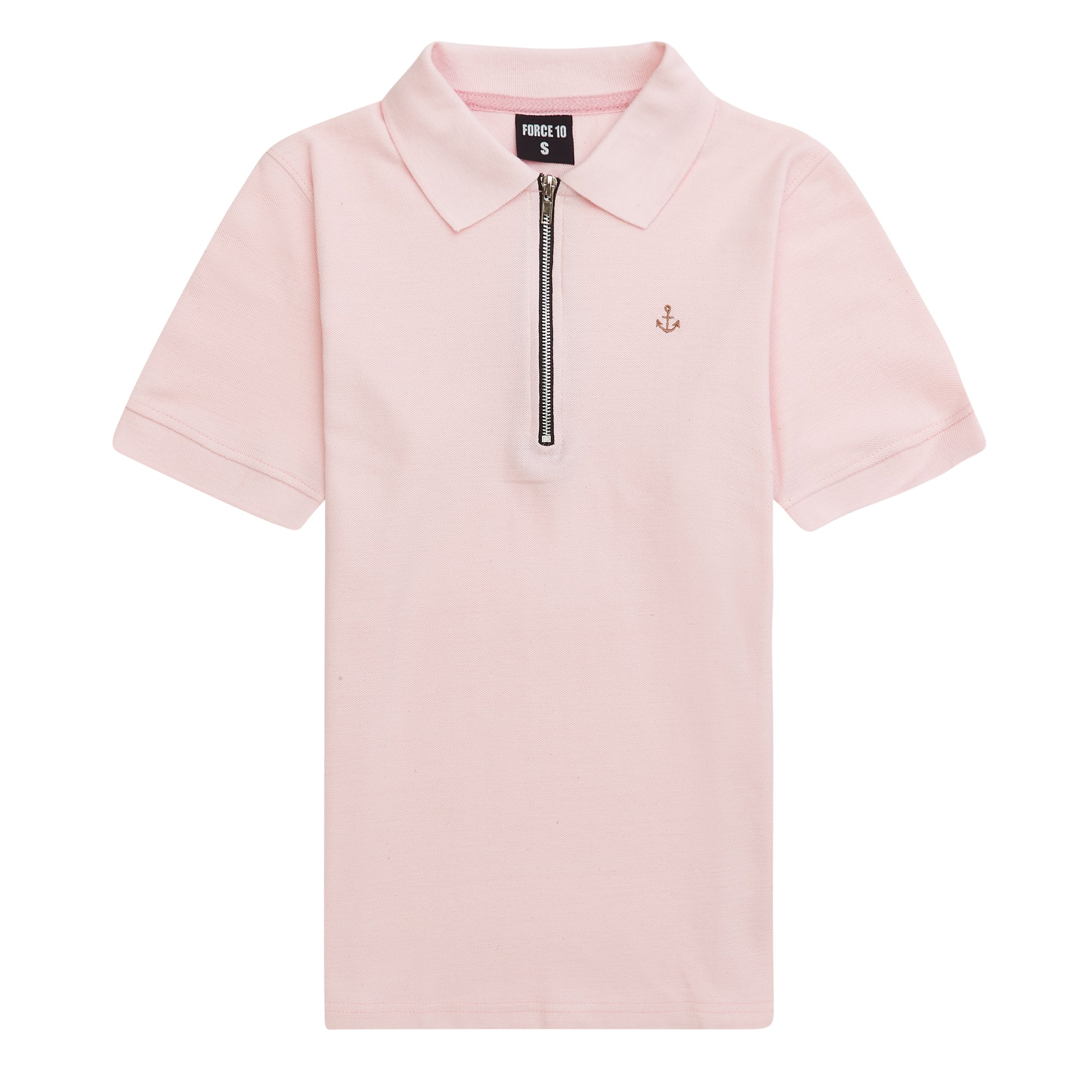 PORT SIDE 1/4 ZIP PINK POLO