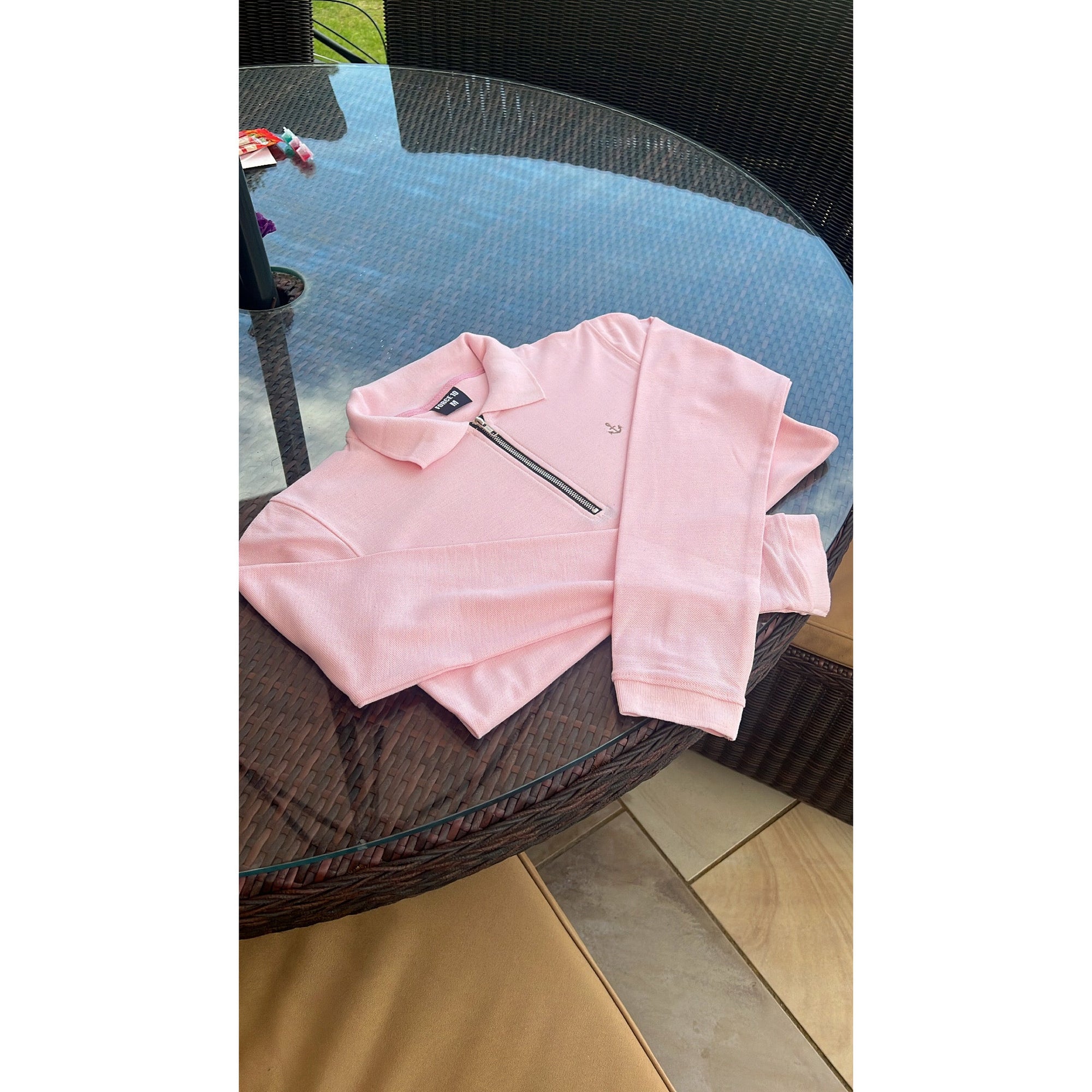PORT SIDE FULL SLEEVE POLO PINK